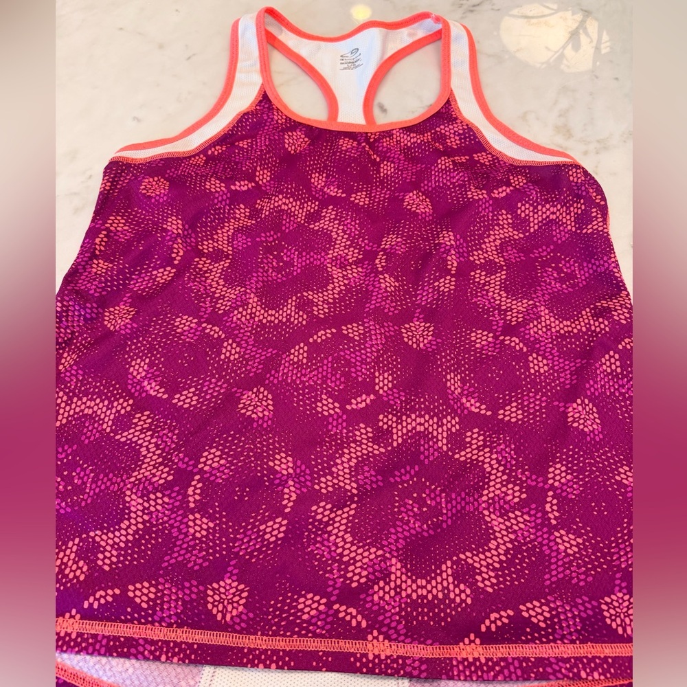 Champion Purple and Orange Women’s Tank Top, size L, EUC